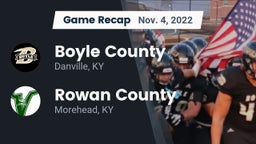Recap: Boyle County  vs. Rowan County  2022