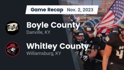 Recap: Boyle County  vs. Whitley County  2023