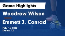 Woodrow Wilson  vs Emmett J. Conrad  Game Highlights - Feb. 16, 2022