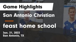 San Antonio Christian  vs feast home school Game Highlights - Jan. 21, 2022