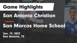 San Antonio Christian  vs San Marcos Home School Game Highlights - Jan. 19, 2022