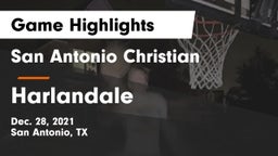 San Antonio Christian  vs Harlandale  Game Highlights - Dec. 28, 2021