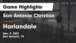San Antonio Christian  vs Harlandale  Game Highlights - Dec. 9, 2023
