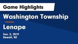 Washington Township  vs Lenape  Game Highlights - Jan. 5, 2019