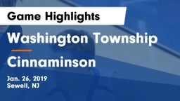 Washington Township  vs Cinnaminson  Game Highlights - Jan. 26, 2019