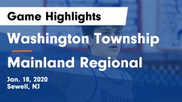 Washington Township  vs Mainland Regional  Game Highlights - Jan. 18, 2020