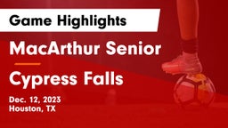 MacArthur Senior  vs Cypress Falls  Game Highlights - Dec. 12, 2023