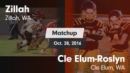 Matchup: Zillah  vs. Cle Elum-Roslyn  2016