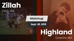 Matchup: Zillah  vs. Highland  2018