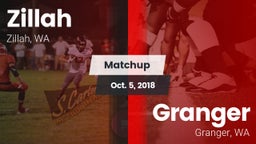 Matchup: Zillah  vs. Granger  2018