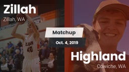 Matchup: Zillah  vs. Highland  2019