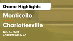 Monticello  vs Charlottesville Game Highlights - Jan. 13, 2023