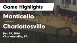 Monticello  vs Charlottesville  Game Highlights - Dec 09, 2016