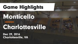 Monticello  vs Charlottesville  Game Highlights - Dec 29, 2016