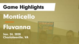 Monticello  vs Fluvanna  Game Highlights - Jan. 24, 2020