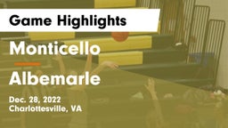 Monticello  vs Albemarle  Game Highlights - Dec. 28, 2022