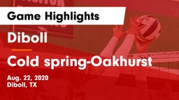 Diboll  vs Cold spring-Oakhurst Game Highlights - Aug. 22, 2020