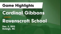 Cardinal Gibbons  vs Ravenscroft School Game Highlights - Dec. 5, 2023