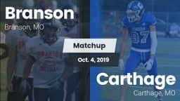 Matchup: Branson vs. Carthage  2019