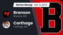 Recap: Branson  vs. Carthage  2019
