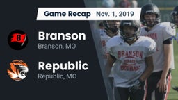 Recap: Branson  vs. Republic  2019