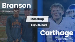 Matchup: Branson vs. Carthage  2020