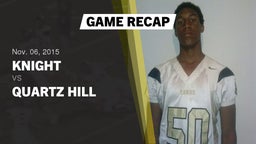 Recap: Knight  vs. Quartz Hill  2015