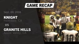 Recap: Knight  vs. Granite Hills  2016