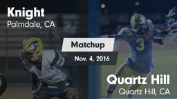 Matchup: Knight  vs. Quartz Hill  2016