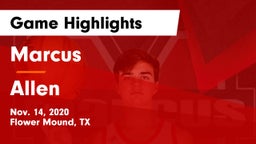 Marcus  vs Allen  Game Highlights - Nov. 14, 2020