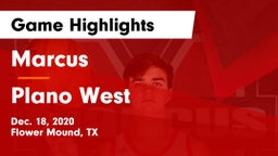 Marcus  vs Plano West  Game Highlights - Dec. 18, 2020