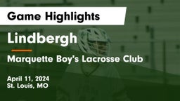 Lindbergh  vs Marquette Boy's Lacrosse Club Game Highlights - April 11, 2024