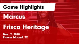 Marcus  vs Frisco Heritage  Game Highlights - Nov. 9, 2020