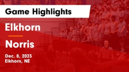 Elkhorn  vs Norris  Game Highlights - Dec. 8, 2023