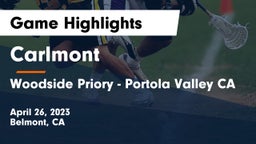 Carlmont  vs Woodside Priory - Portola Valley CA Game Highlights - April 26, 2023