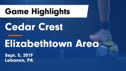 Cedar Crest  vs Elizabethtown Area  Game Highlights - Sept. 5, 2019