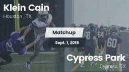 Matchup: Klein Cain High Scho vs. Cypress Park   2018