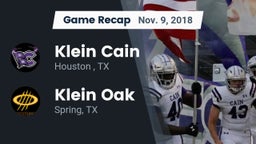 Recap: Klein Cain  vs. Klein Oak  2018