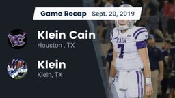 Recap: Klein Cain  vs. Klein  2019