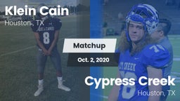 Matchup: Klein Cain High Scho vs. Cypress Creek  2020