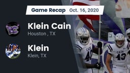 Recap: Klein Cain  vs. Klein  2020