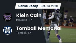 Recap: Klein Cain  vs. Tomball Memorial  2020