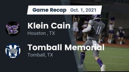 Recap: Klein Cain  vs. Tomball Memorial  2021