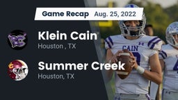 Recap: Klein Cain  vs. Summer Creek  2022