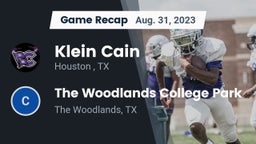 Recap: Klein Cain  vs. The Woodlands College Park  2023