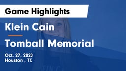 Klein Cain  vs Tomball Memorial  Game Highlights - Oct. 27, 2020