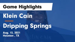 Klein Cain  vs Dripping Springs Game Highlights - Aug. 13, 2021