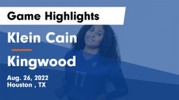 Klein Cain  vs Kingwood  Game Highlights - Aug. 26, 2022