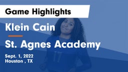 Klein Cain  vs St. Agnes Academy  Game Highlights - Sept. 1, 2022