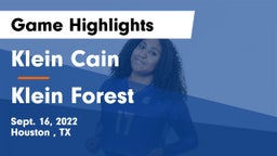 Klein Cain  vs Klein Forest  Game Highlights - Sept. 16, 2022